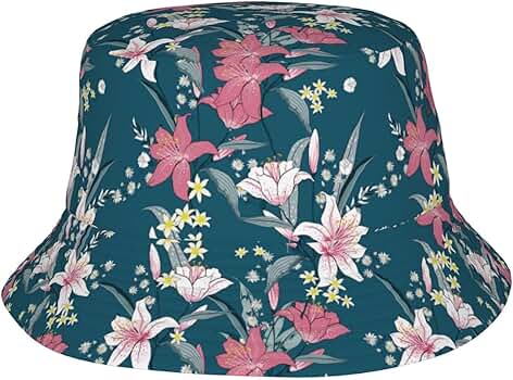 帽子 LOTUS BUDS PATTERN BUCKET HAT GAKKIN 帽子 LOTUS BUDS PATTERN BUCKET HAT GAKKIN LOTUS BUDS PATTERN